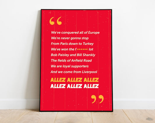 Liverpool F.C. Allez Allez Allez Poster