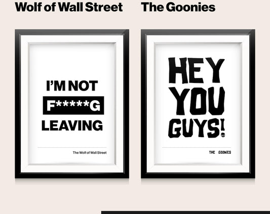 Minimalist Cult Classics Movie Quotes Posters